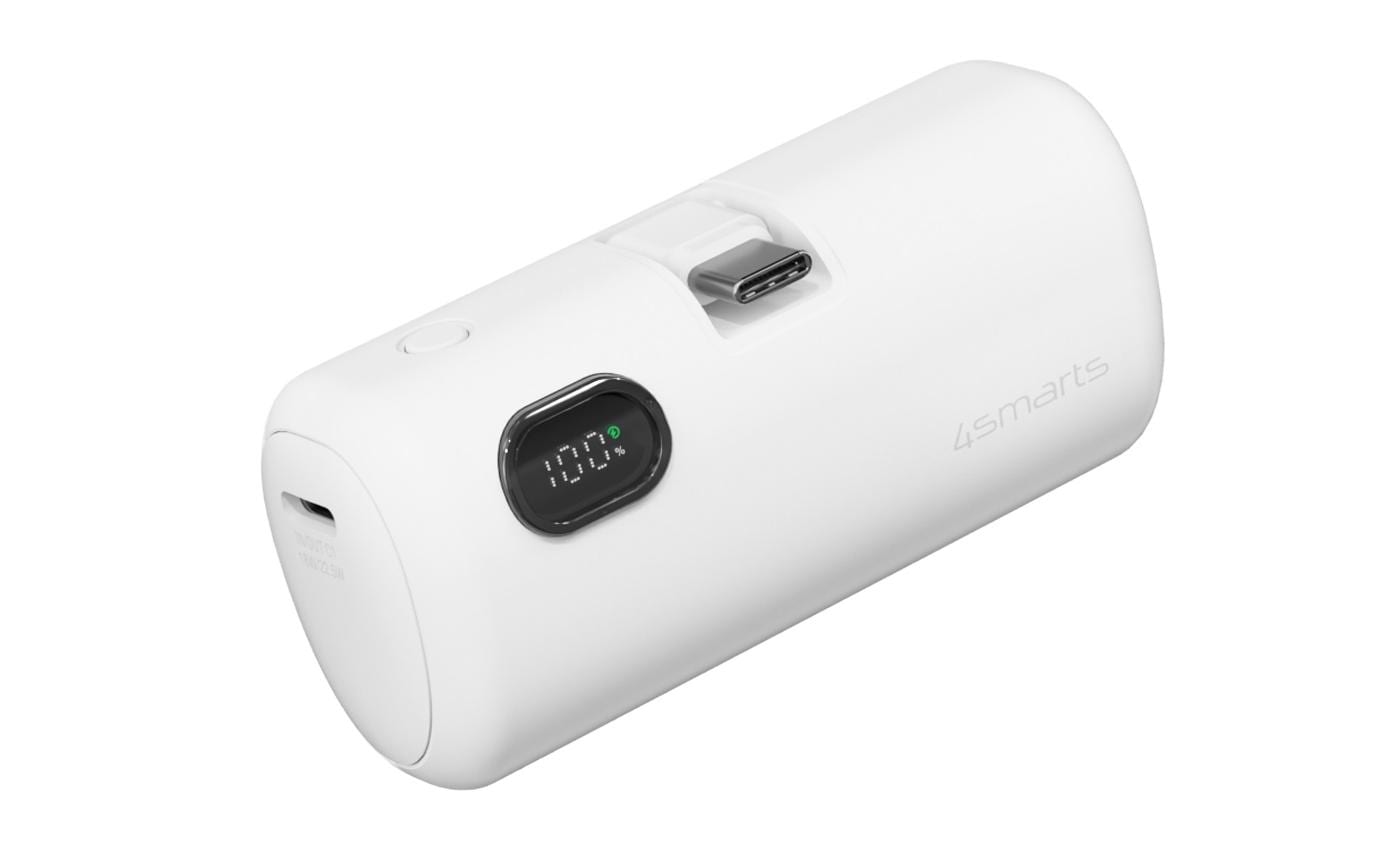 4smarts Powerbank PicoFold 5000mAh, 22.5W, weiss, PD2.0