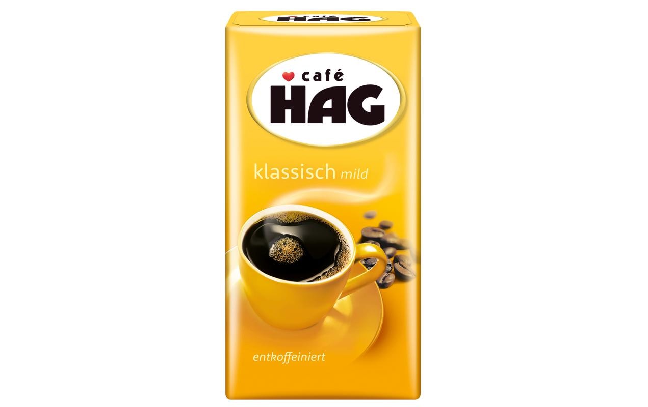 Jacobs Kaffeepulver Café Hag entkoffiniert Packung à 500 g