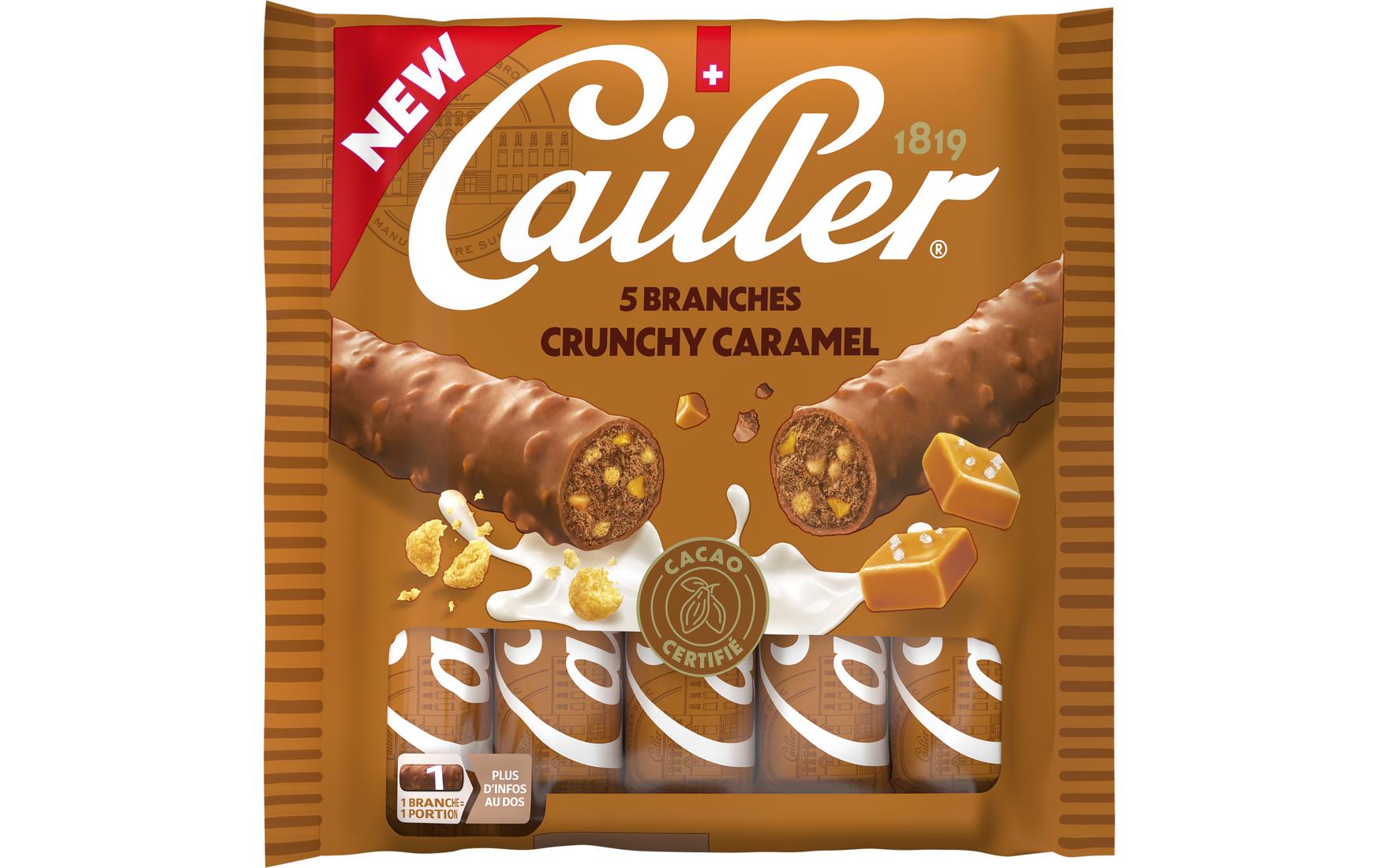 CAILLER Branche Crunchy Caramel 5x23g 5x23g