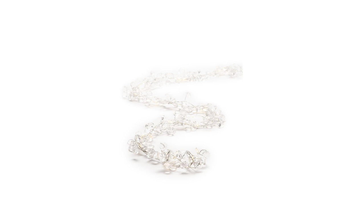 STT LED Lichterkette Silver Jewels indoor, 80LED ww, Anschlusskabel 2m clear