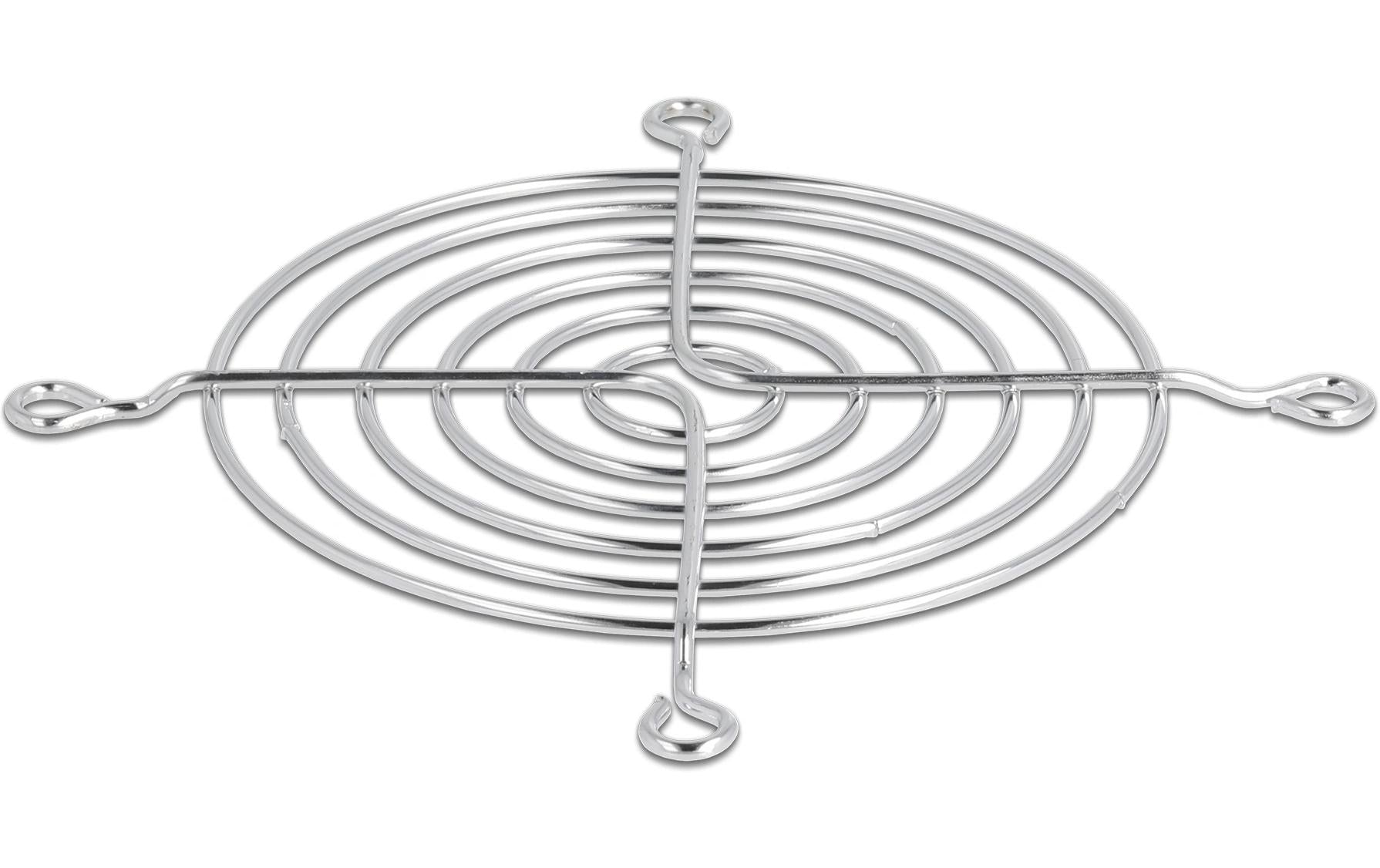 Delock Lüftergitter 92x92mm, silber Bedestigung über Schrauben