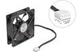 Delock Gehäuselüfter 92x92x25mm, 12V Axiallüfter, schwarz, 12V DC