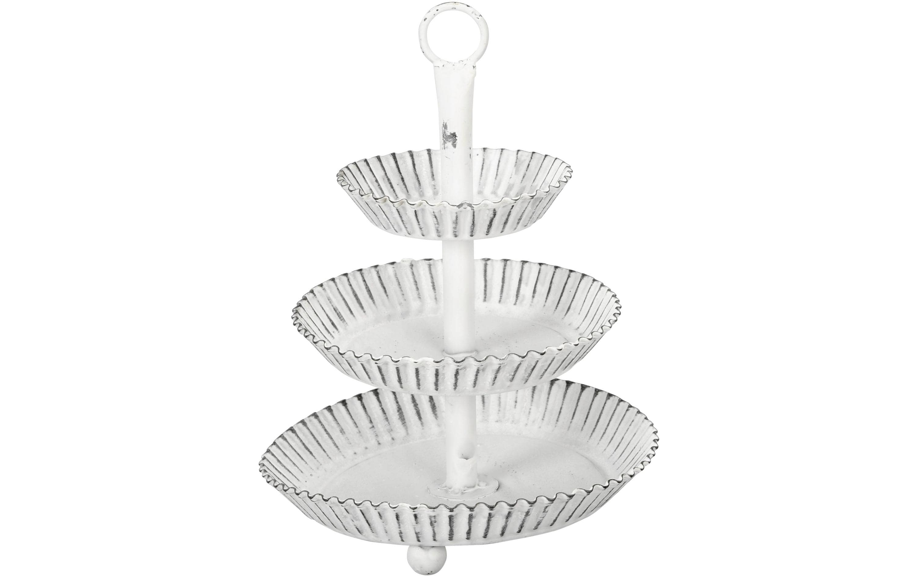 COCON Etagere, 17x23cm weiss Eisen, Schabby Chic Look