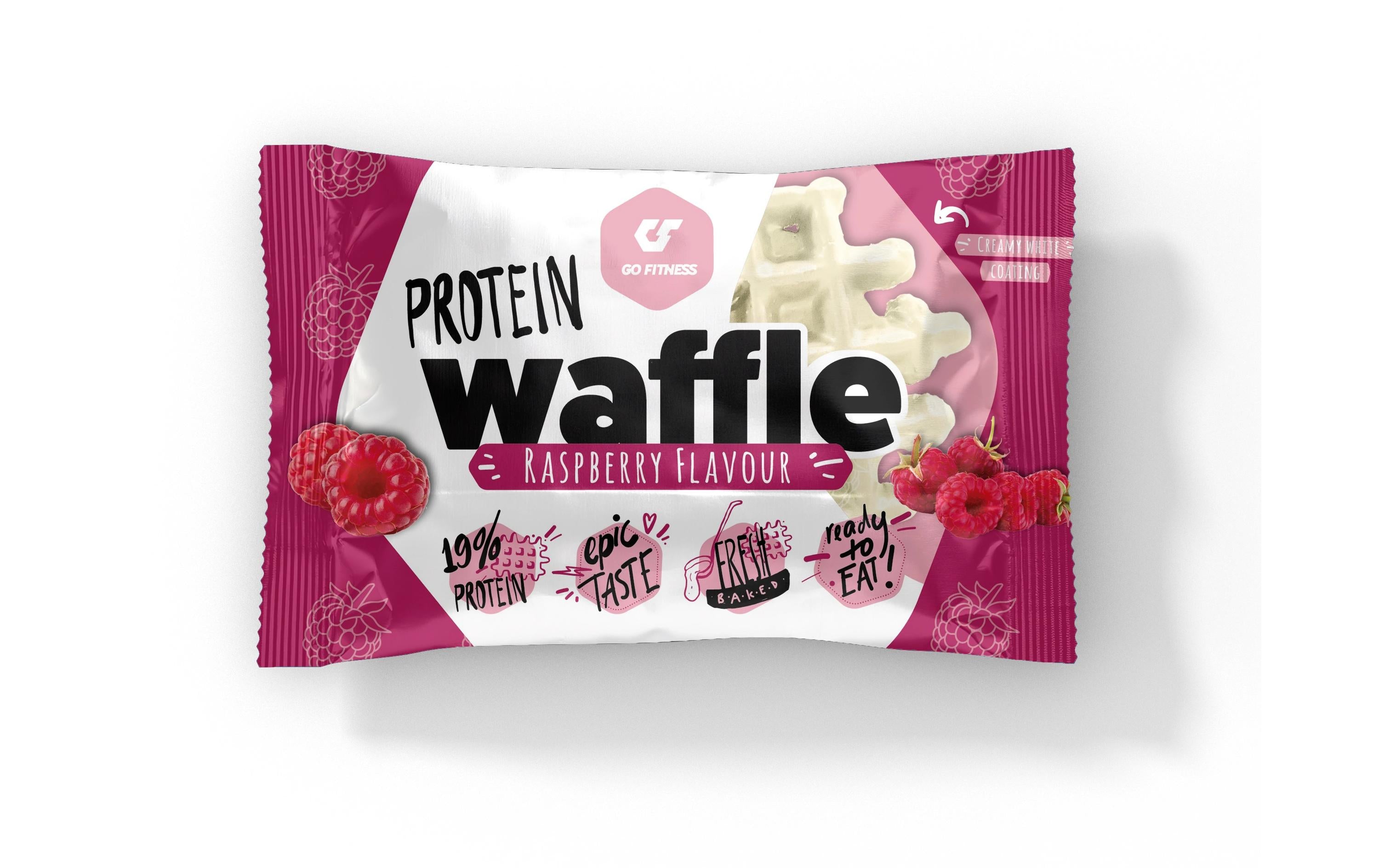 GoFitness Nutrition Protein Waffle, Einzel Raspberry White Chocolate, 1x50g