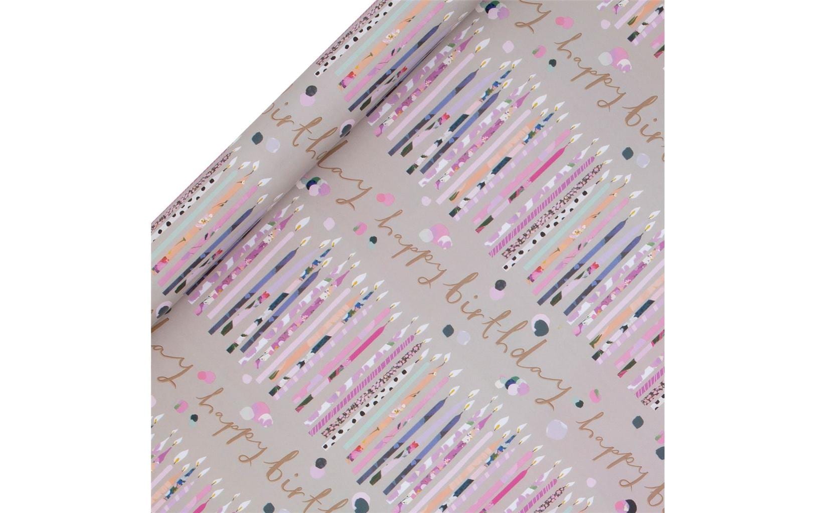 Glick Geschenkpapier Kerzen Happy Birthday, 4m