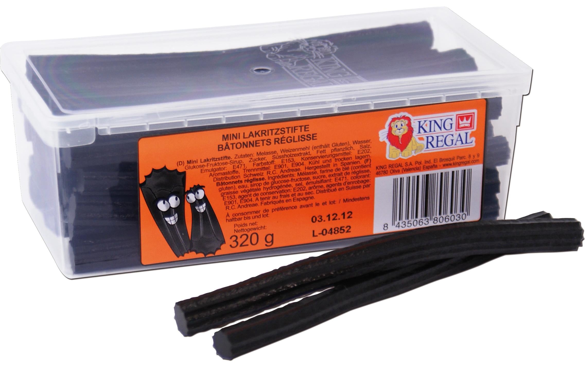 King Regal Mini Lakritzstifte 320 g