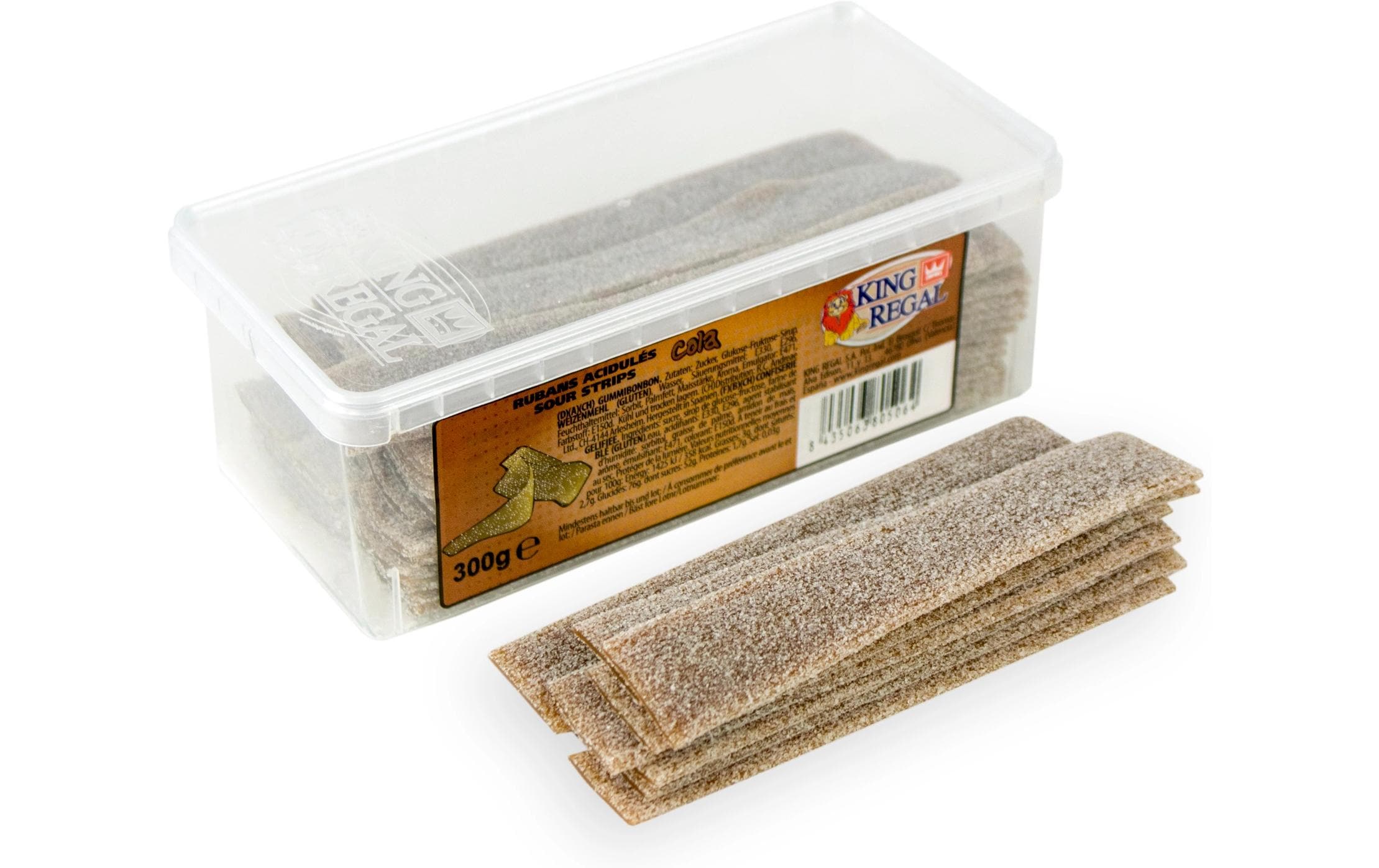 King Regal Mini Sour Strips Cola 300 g