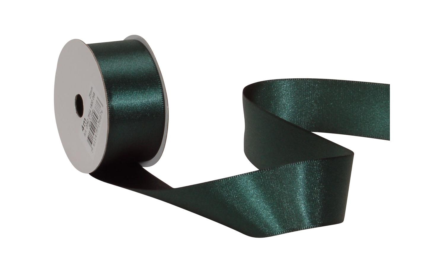 Spyk Geschenkband Satin dunkelgrün, Breite: 25 mm, Länge: 4 m