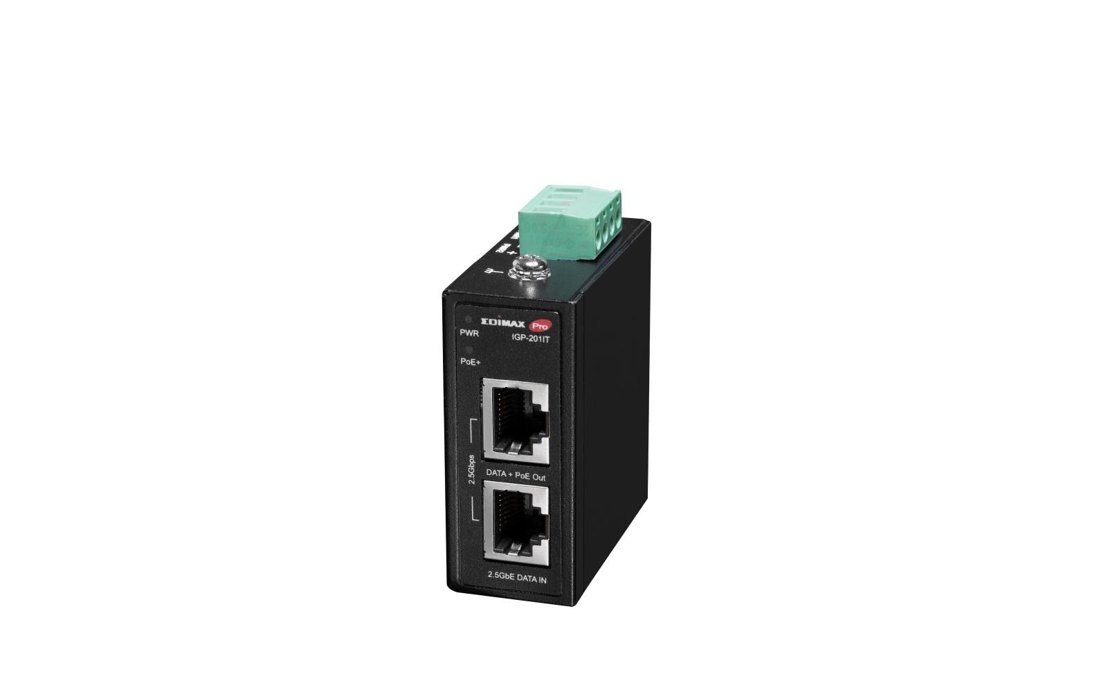 Edimax Pro IGP-201IT Industrie PoE-Injector 2.5GE, PoE+. 30Watt, DIN-Rail