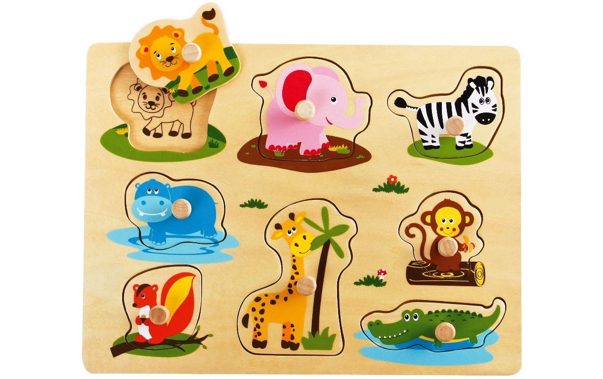 Puzzle Wildtiere mit Griffli