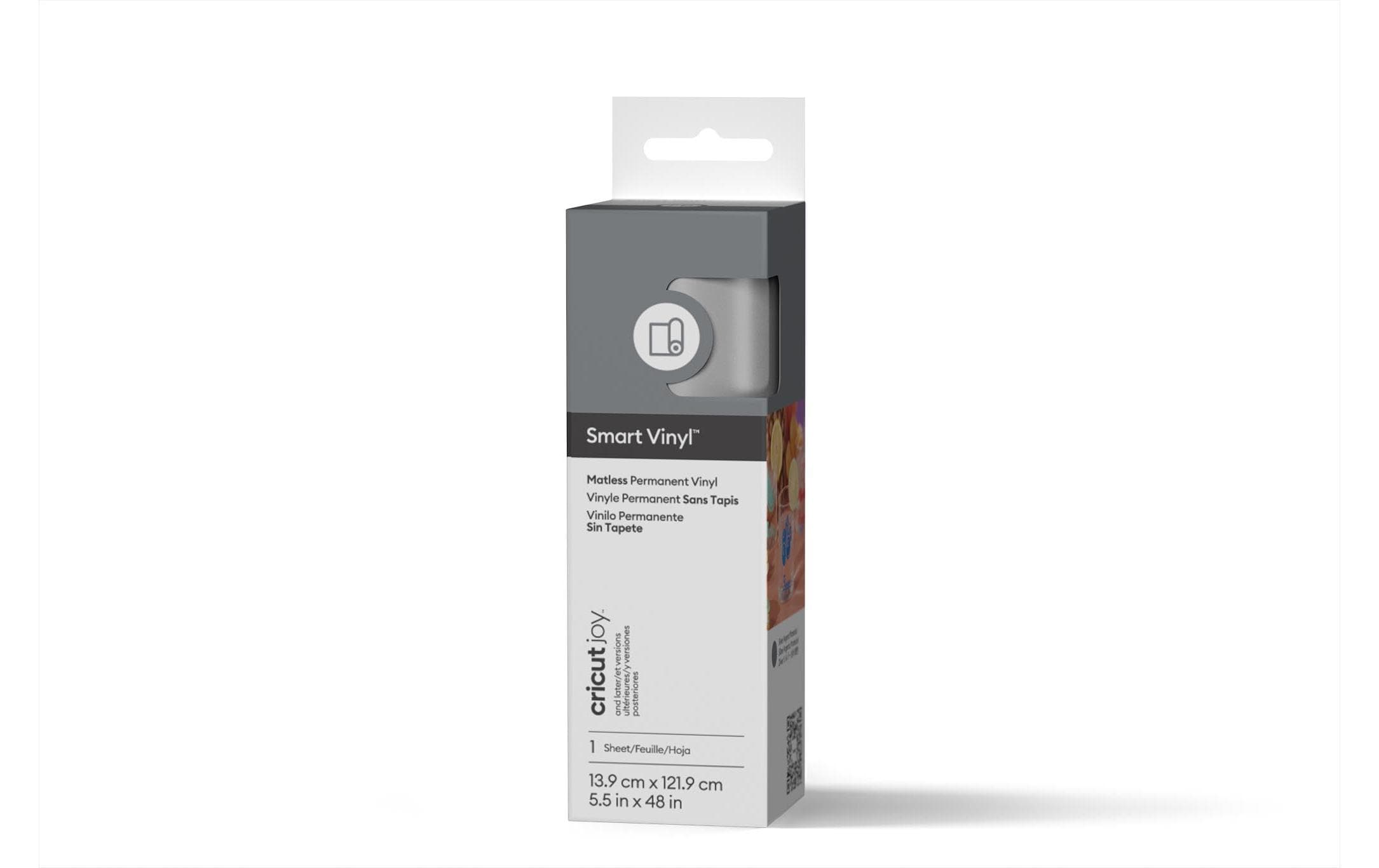 Cricut Vinylfolie Joy Permanent, silber 1 Rolle à 14 x 122 cm