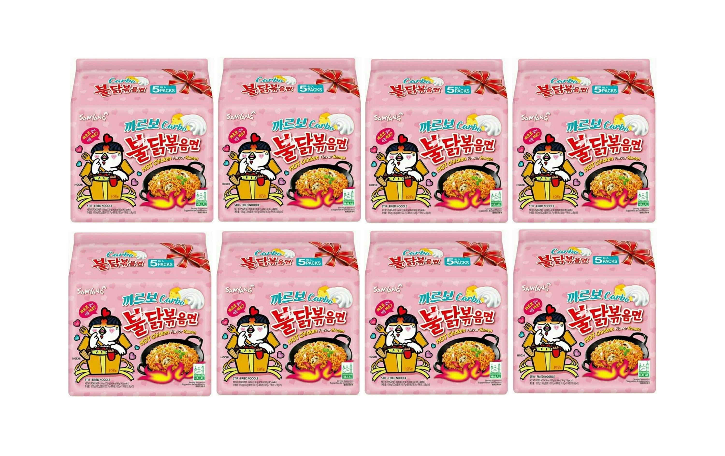 Buldak Hot Chicken Ramen Carbonara Karton 8 x (5 x 130 g)
