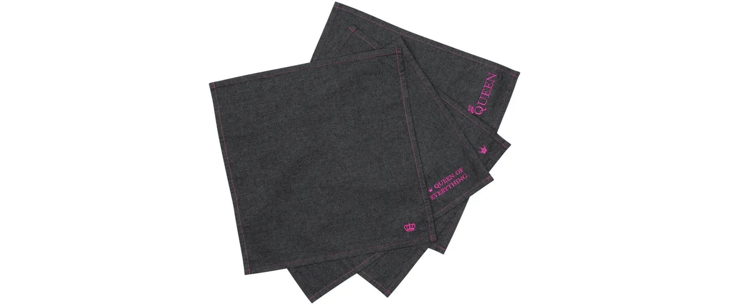 pad Serviette, Denim queen-black, 45 x 45 cm, 4-Pack