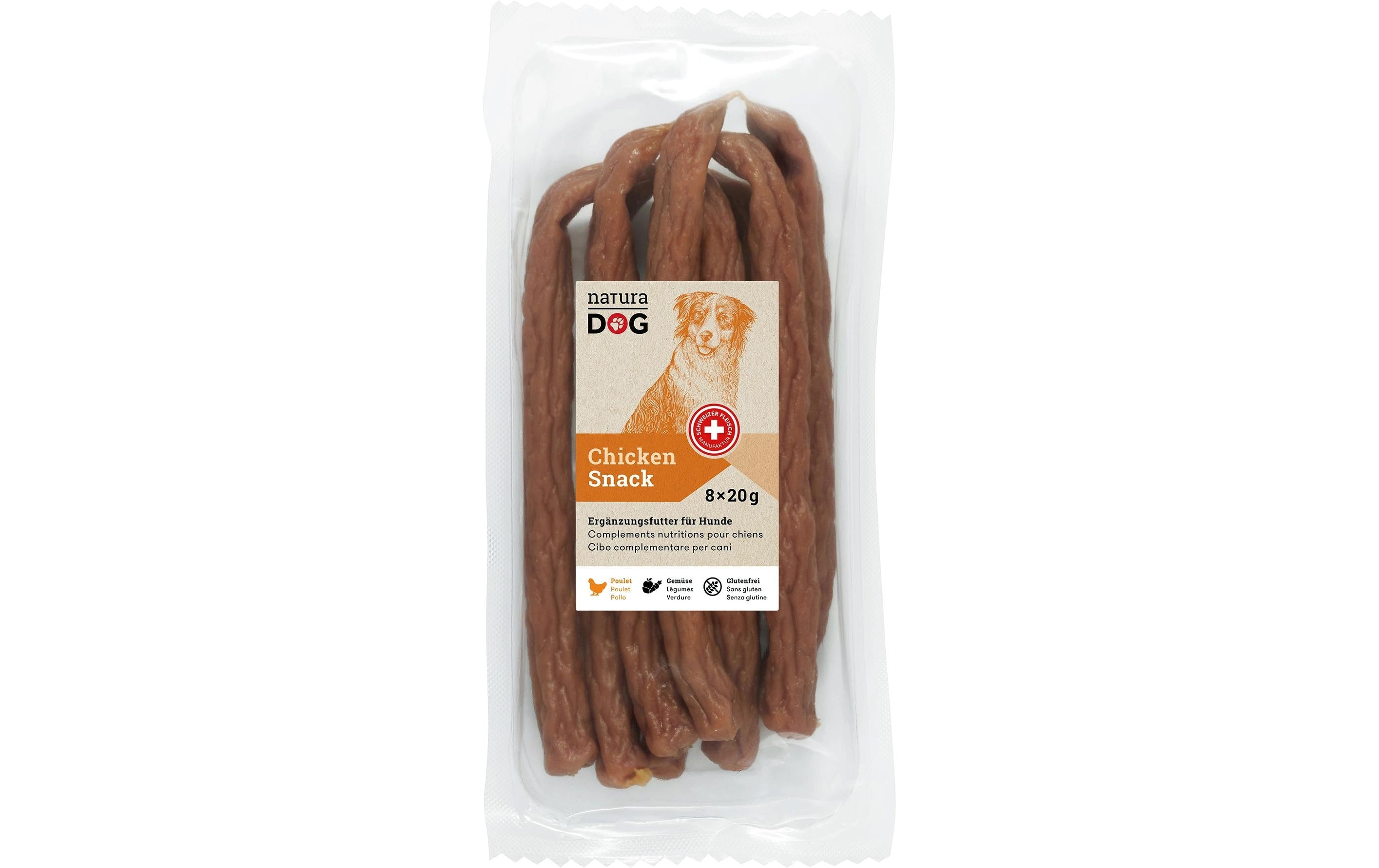natura Dog Chicken Snack 8x20g
