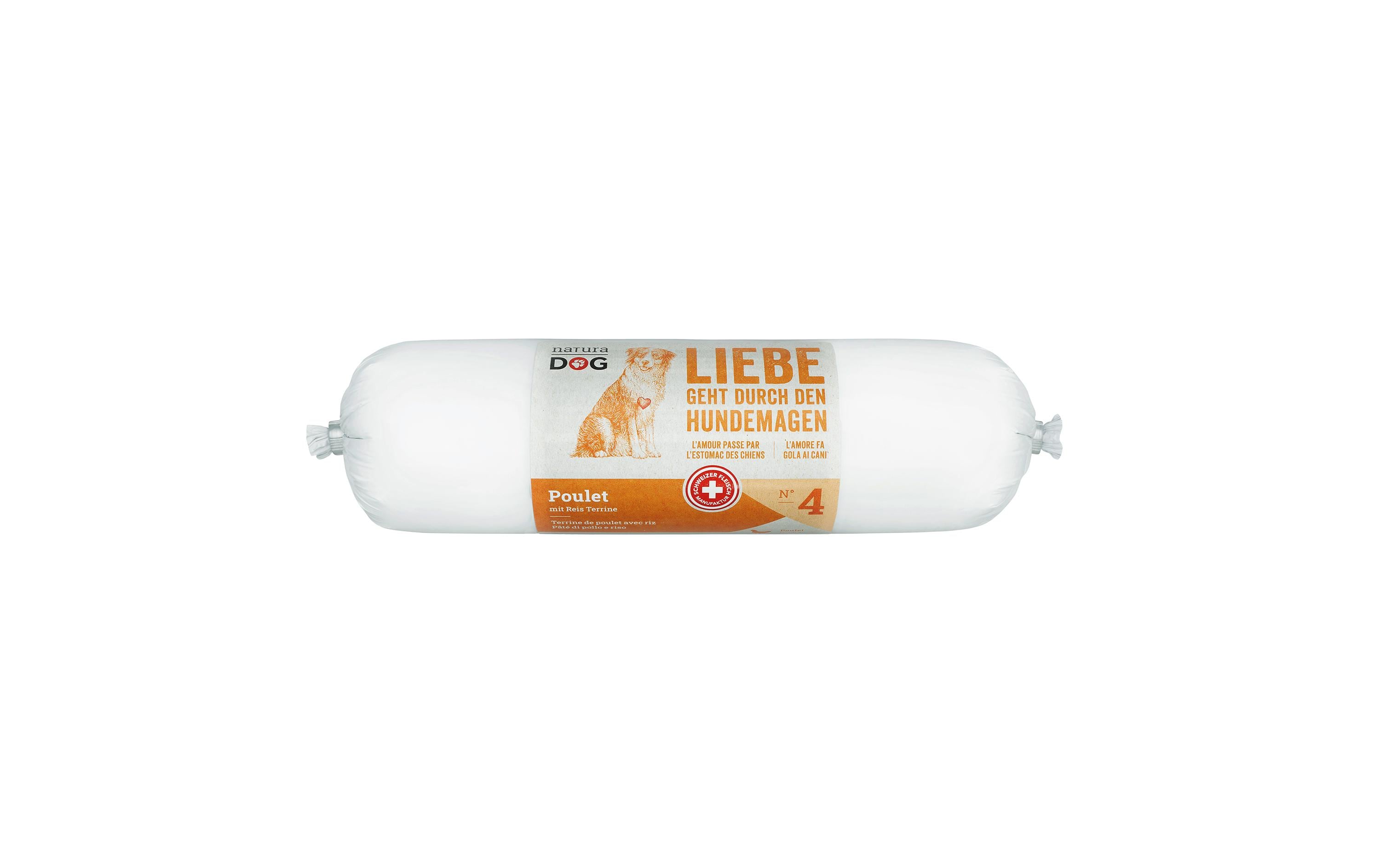 natura Dog Nassfutter Poulet mit Reis Terrine 400g