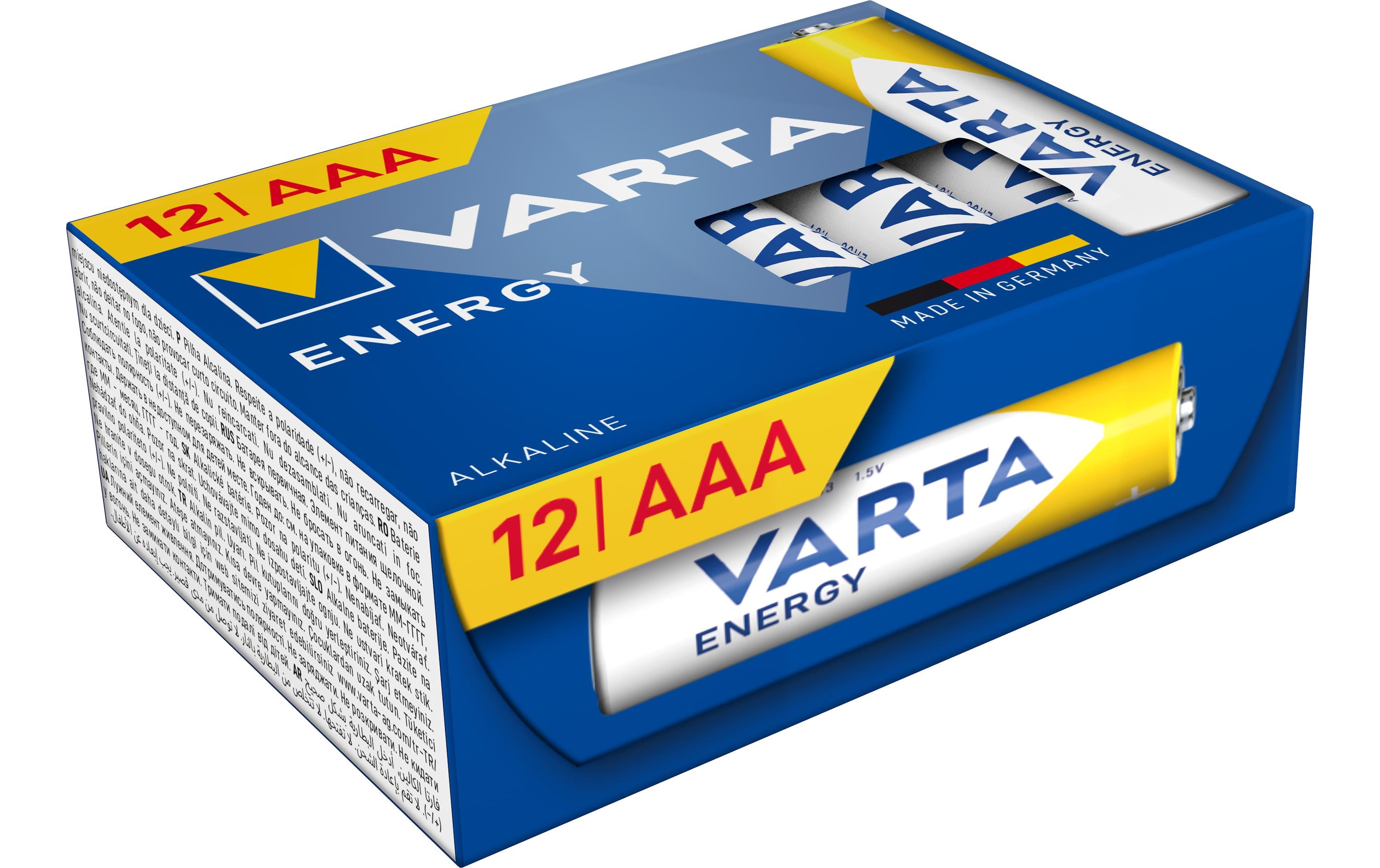 VARTA Energy AAA, 1.5V, 12Stk 12 Stück, Cube Verpackung