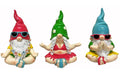 Dameco Dekofigur Gartenzwerg Beach,3er Set Polyresin, wetterfest, 10x13x21 cm (TxBxH)