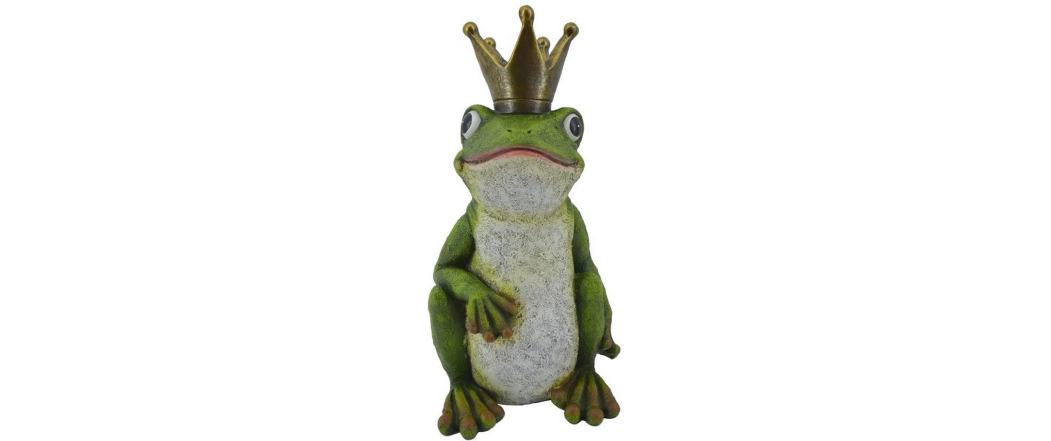 Dameco Dekofigur Froschkönig sitzend Polyresin, 15x14x32 cm (BxTxH)