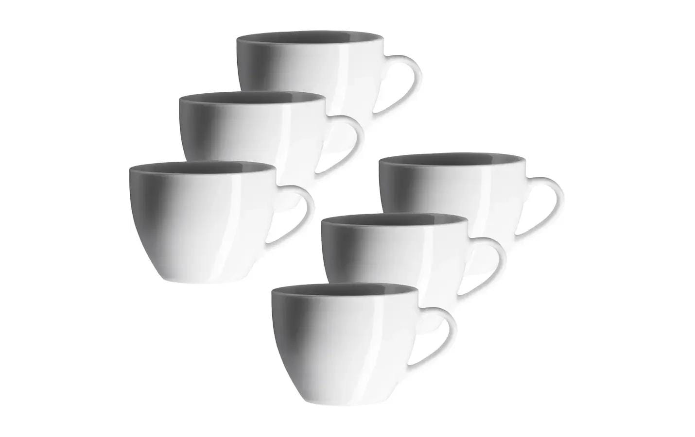 Mäser Kaffeetasse Barca 6 Stück, 23 cl, Weiss
