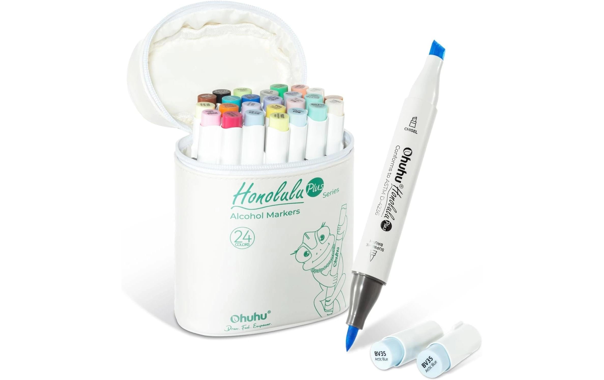 Ohuhu Honolulu Plus Kunstmarker 24 Stk. - alkoholbasis, doppelseitig