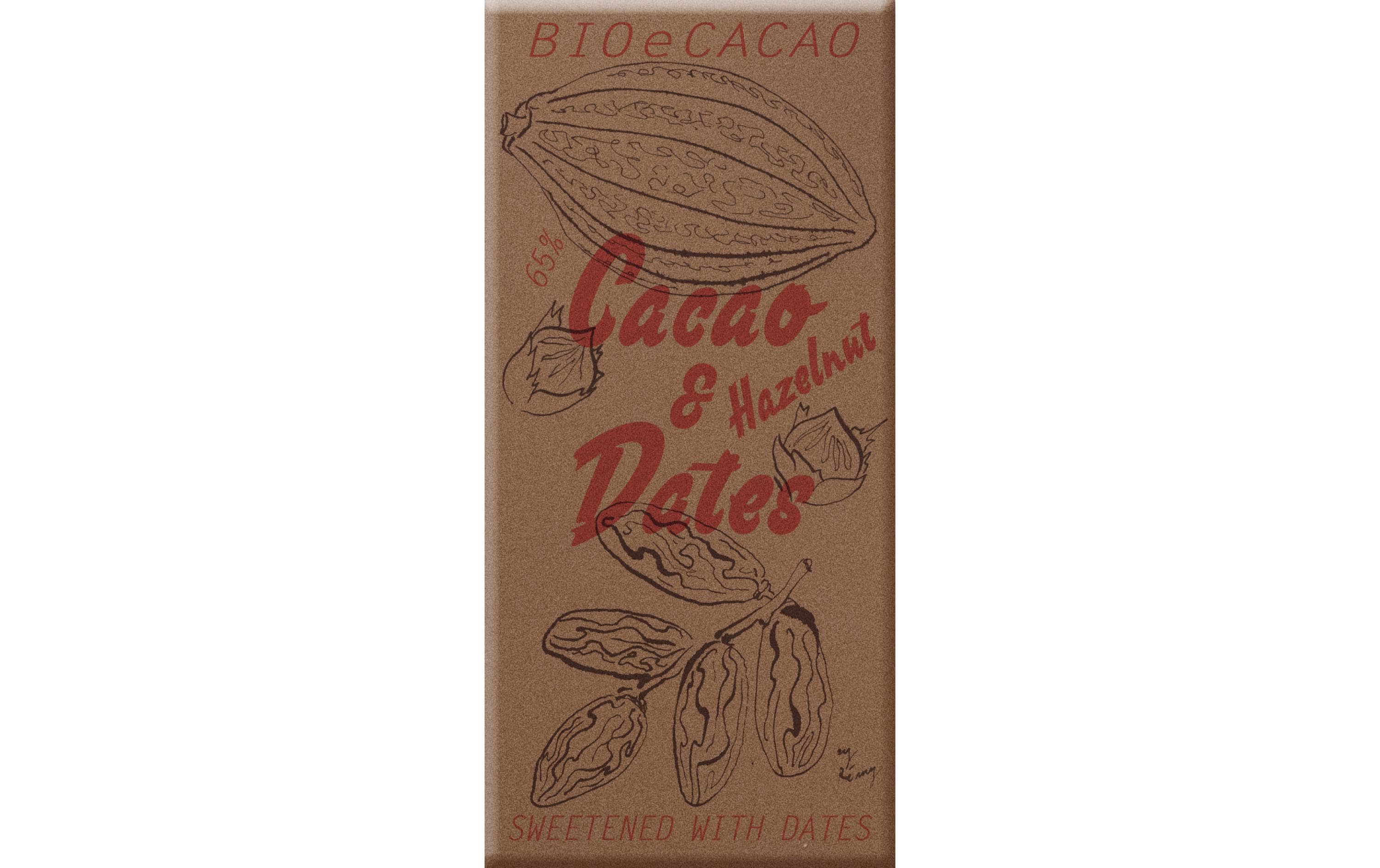 Dattelschokolade Hazelnut 65% 90 g