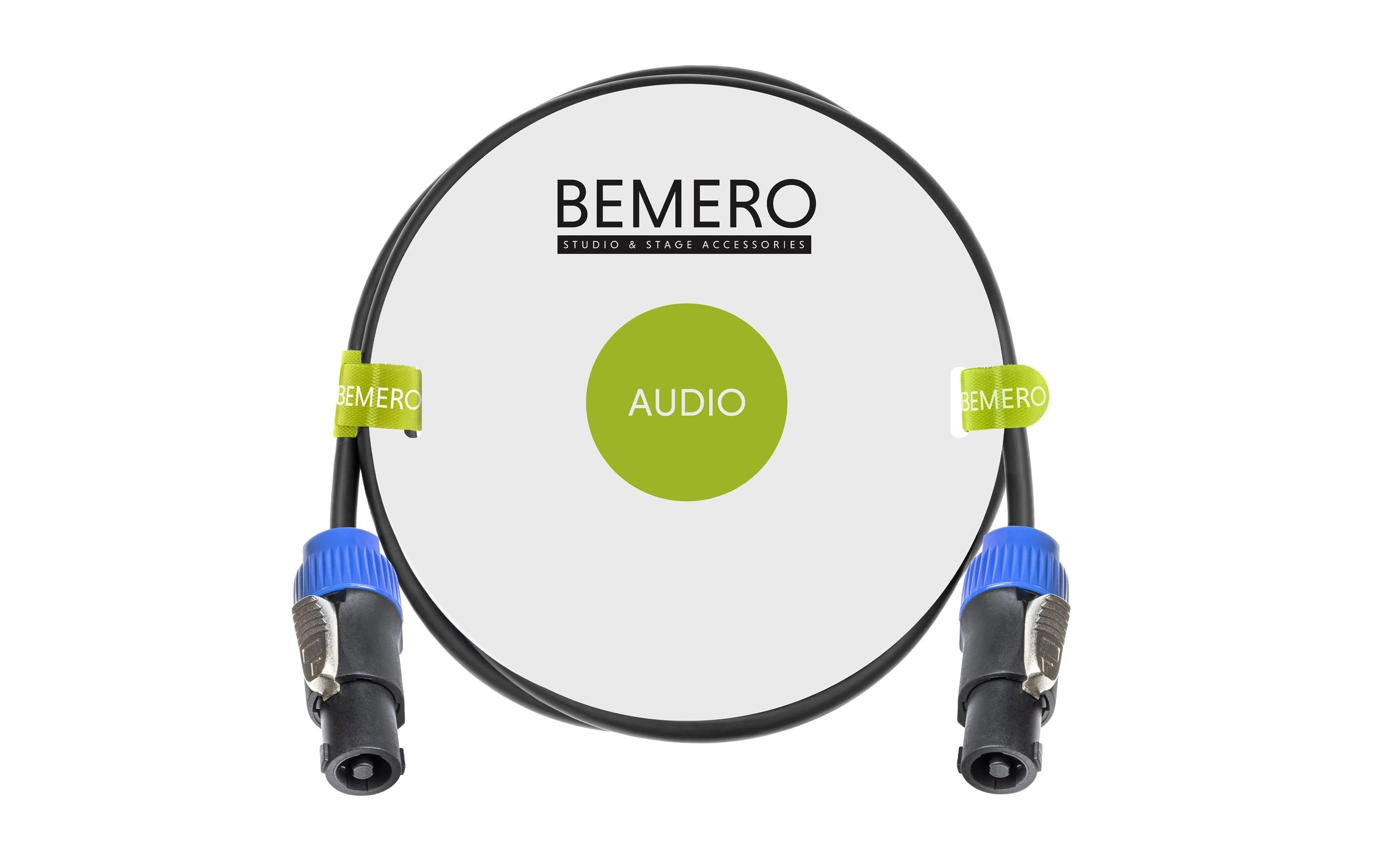 Bemero BSC2929-200BK SpeakON Kabel 2m Lautsprecherkabel 2x1.5mm2, schwarz