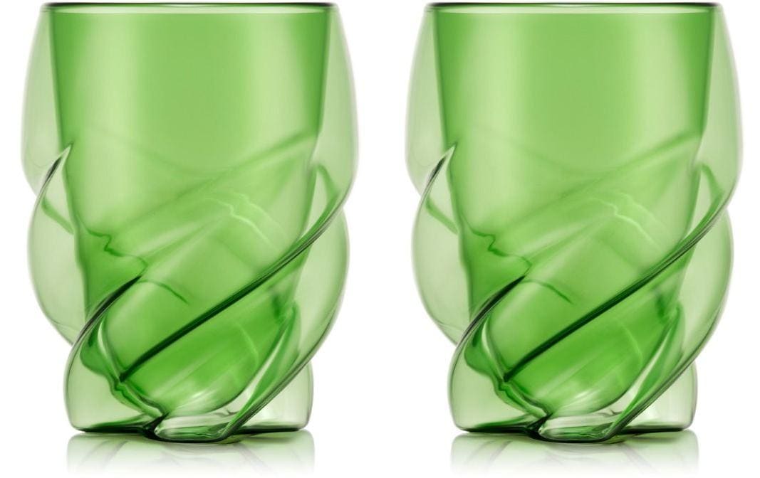 Bodum Pavina Paris Doppelwandgläser 2er Set, Glas translucent grün, 0.27 Liter