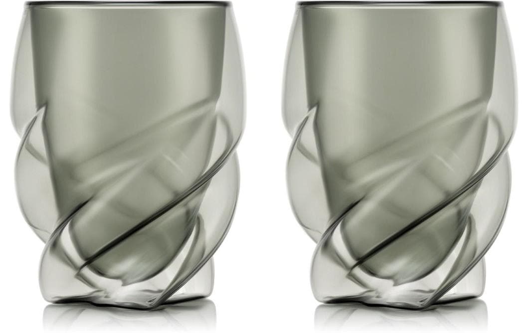 Bodum Pavina Paris Doppelwandgläser 2er Set, Glas translucent grau, 0.27 Liter