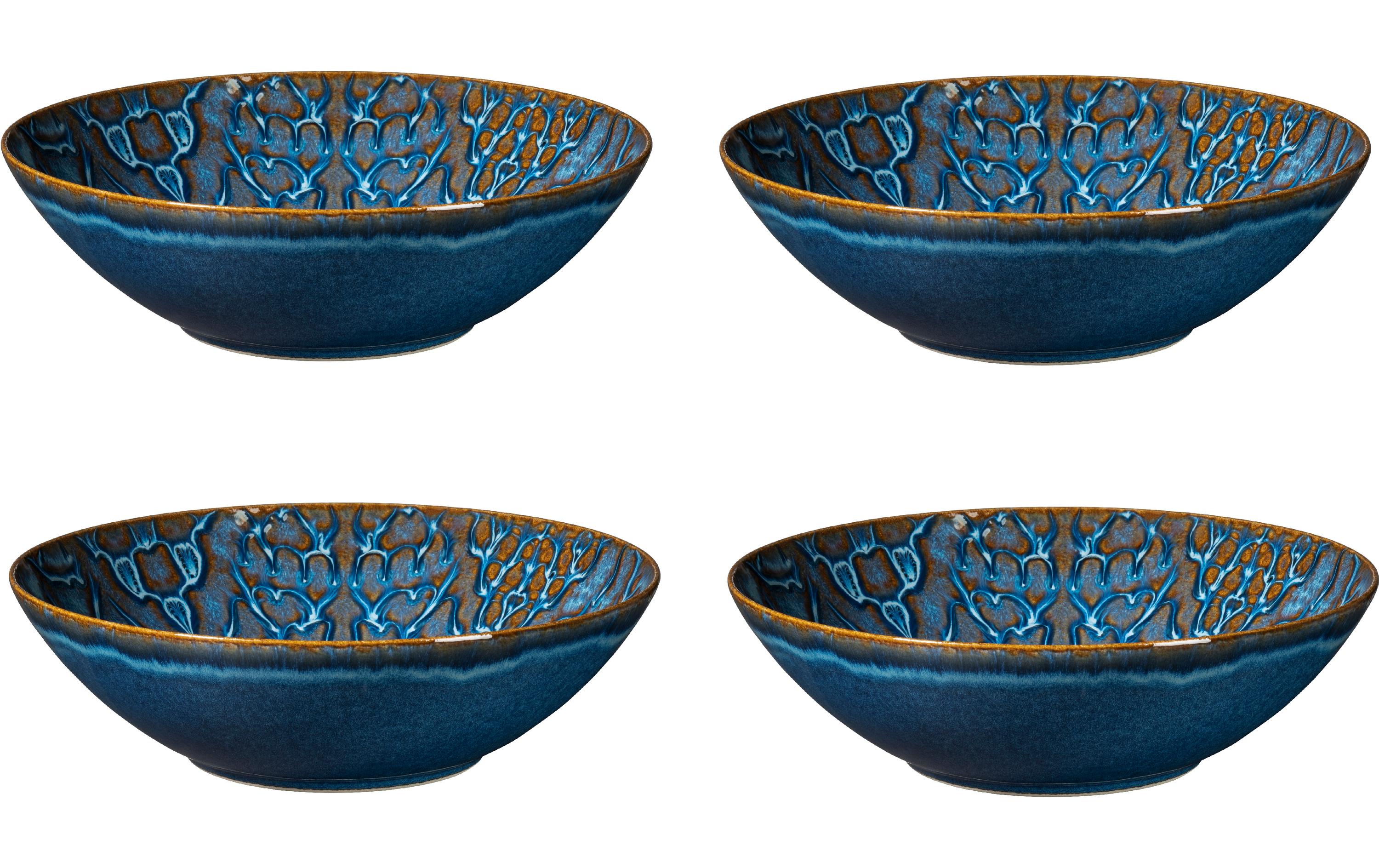 Mäser Schüssel Tiles 4 Stück, 24 cm, Classic Blue