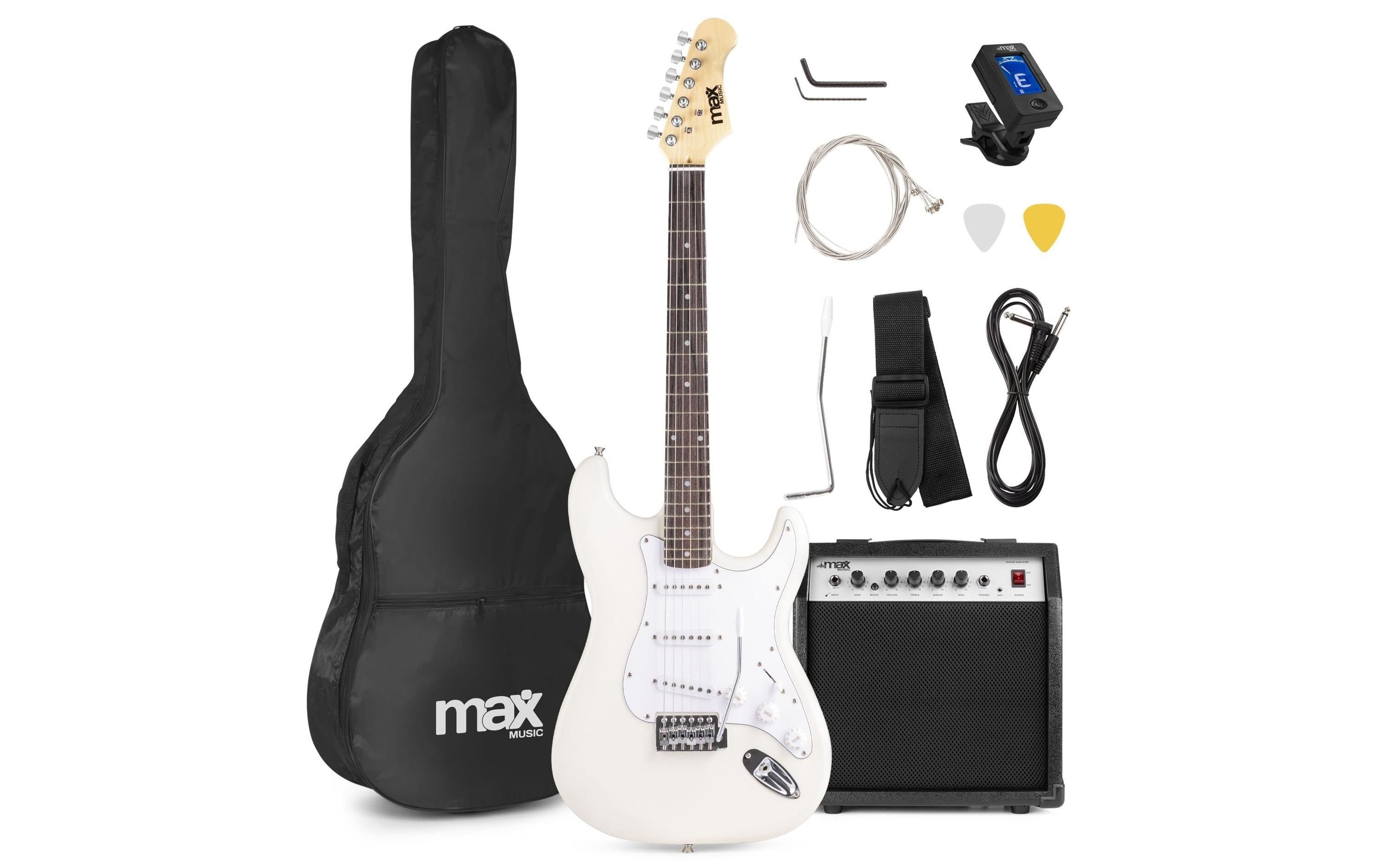 MAX GigKit E-Gitarrenset, weiss
