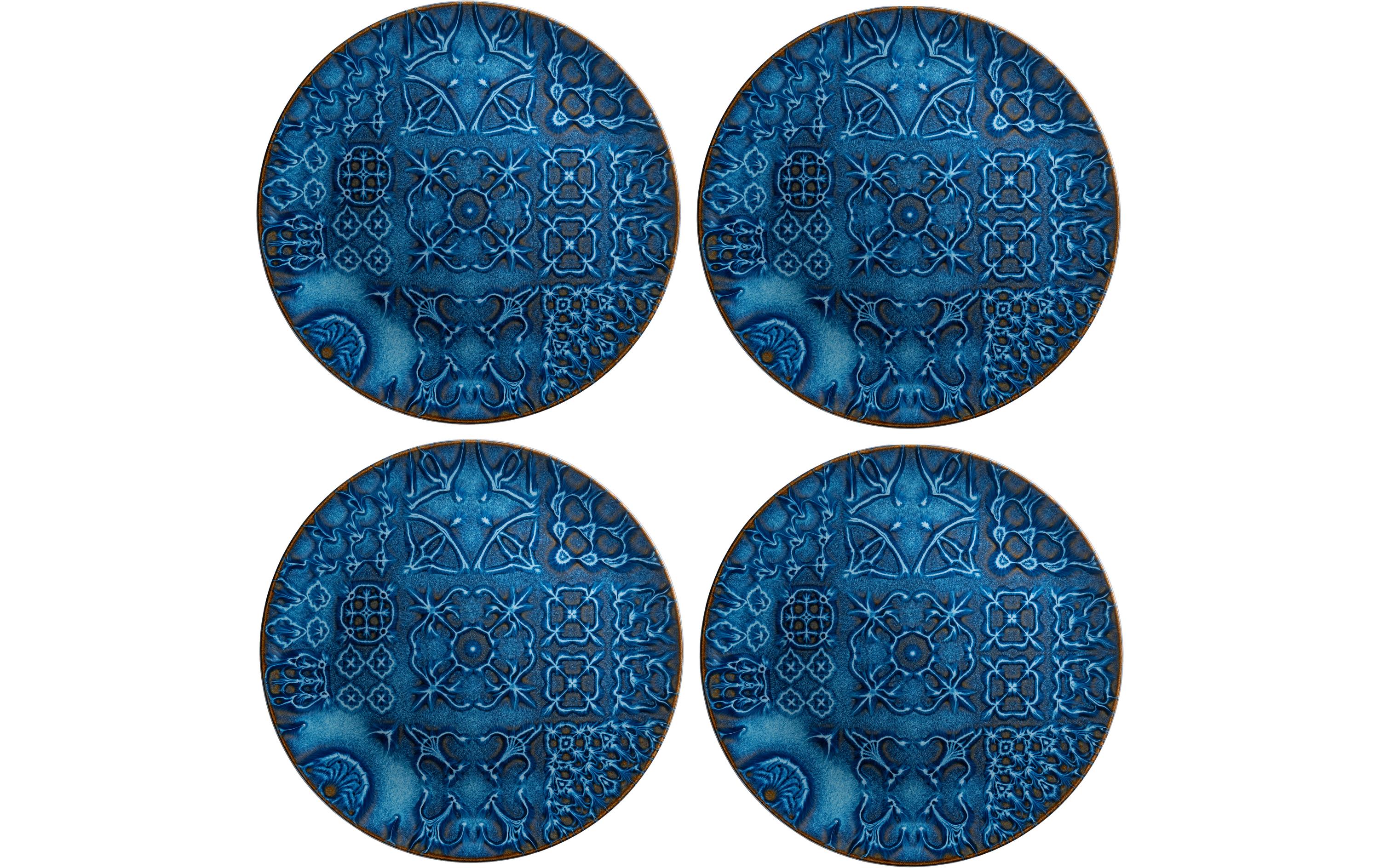 Mäser Platzteller Tiles 4 Stück, 33 cm, Classic Blue