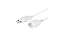 Klappstecker-Verlängerungskabel, 3m, ws 3-polig, T12/T13, Klappstecker