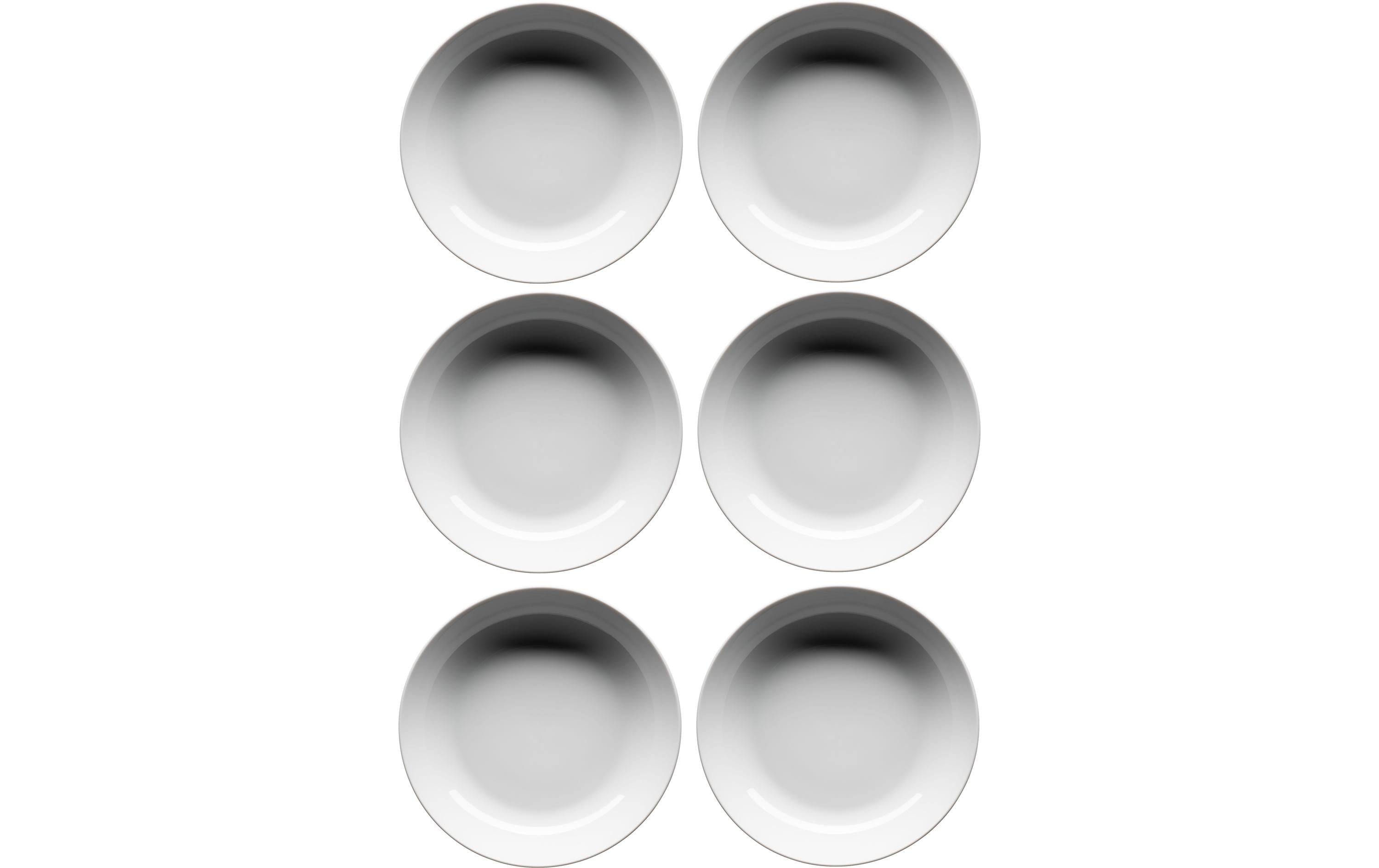 Mäser Suppen & Pastateller tief Barca 6 Stück, 20.5 cm, Weiss