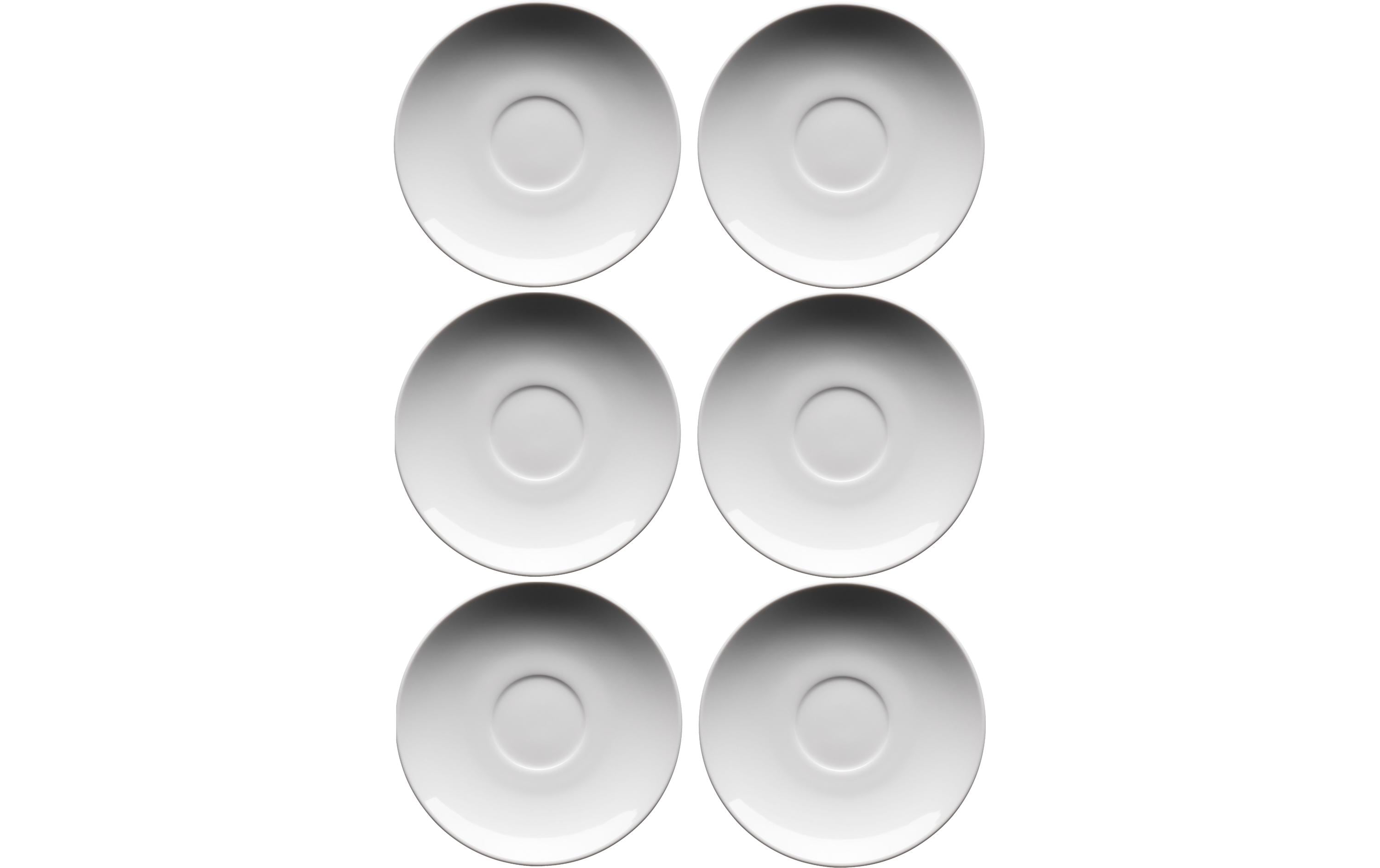 Mäser Unterteller Barca 6 Stück, 14.4 cm, Weiss