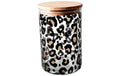 Wunderle Vorratsglas Leoprint mit Holzdeckel