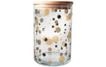 Wunderle Vorratsglas Dots natur mit Holzdeckel