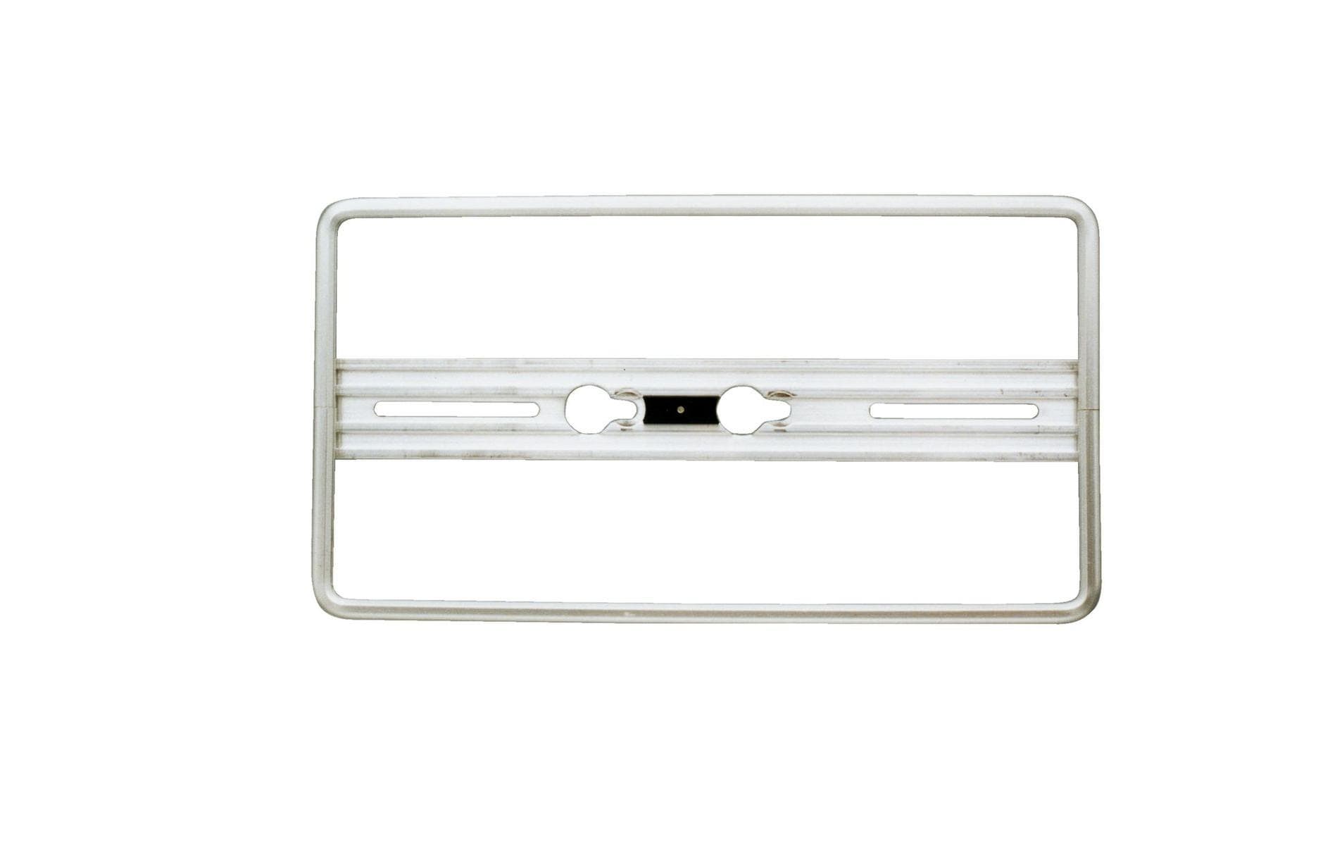 Nummernrahmen, silber, 30 × 16 cm Als Fix- und Wechselhalter, aus Aluminium