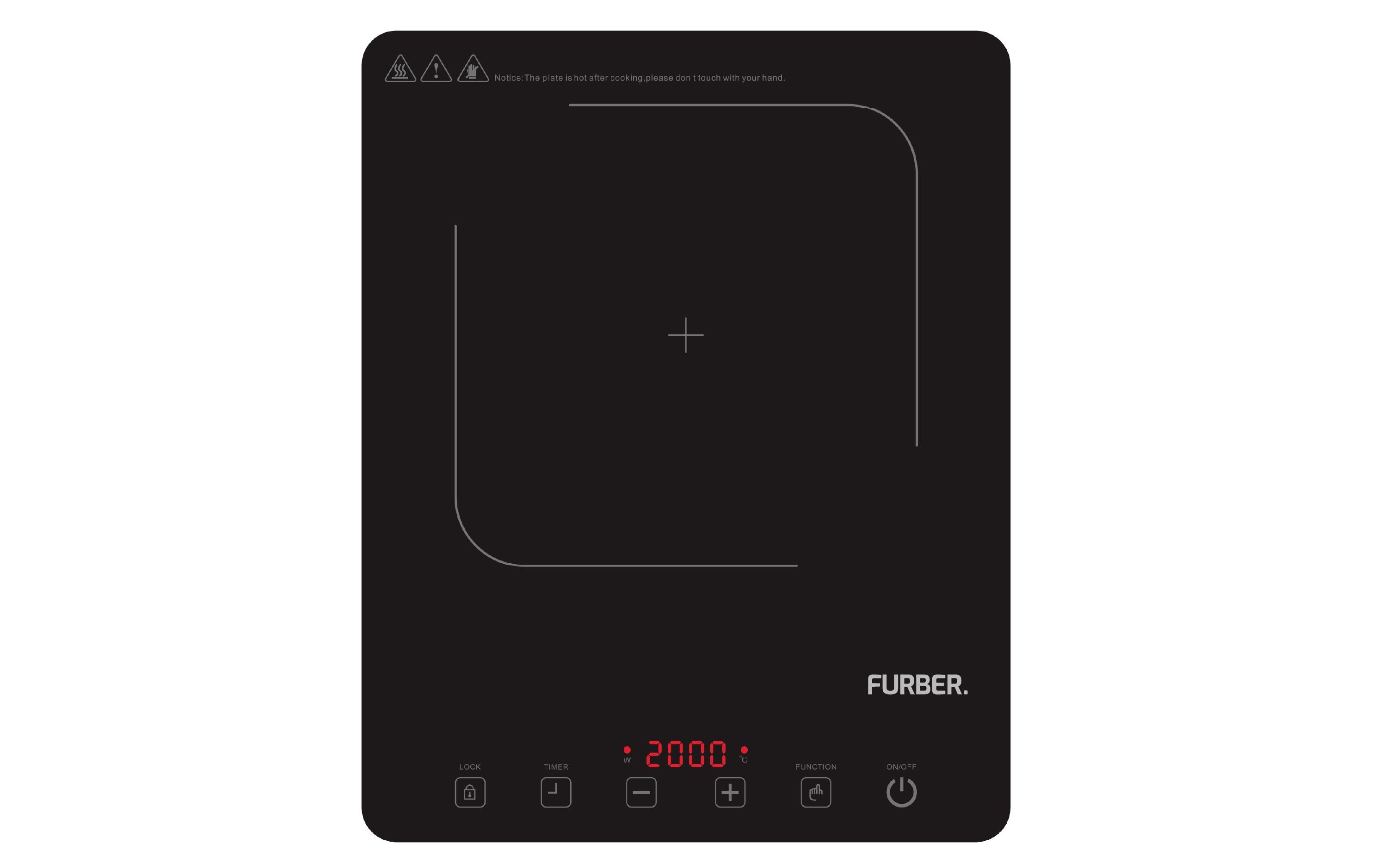 FURBER Induktionskochplatte 240V, 2000W, Kindersicherung
