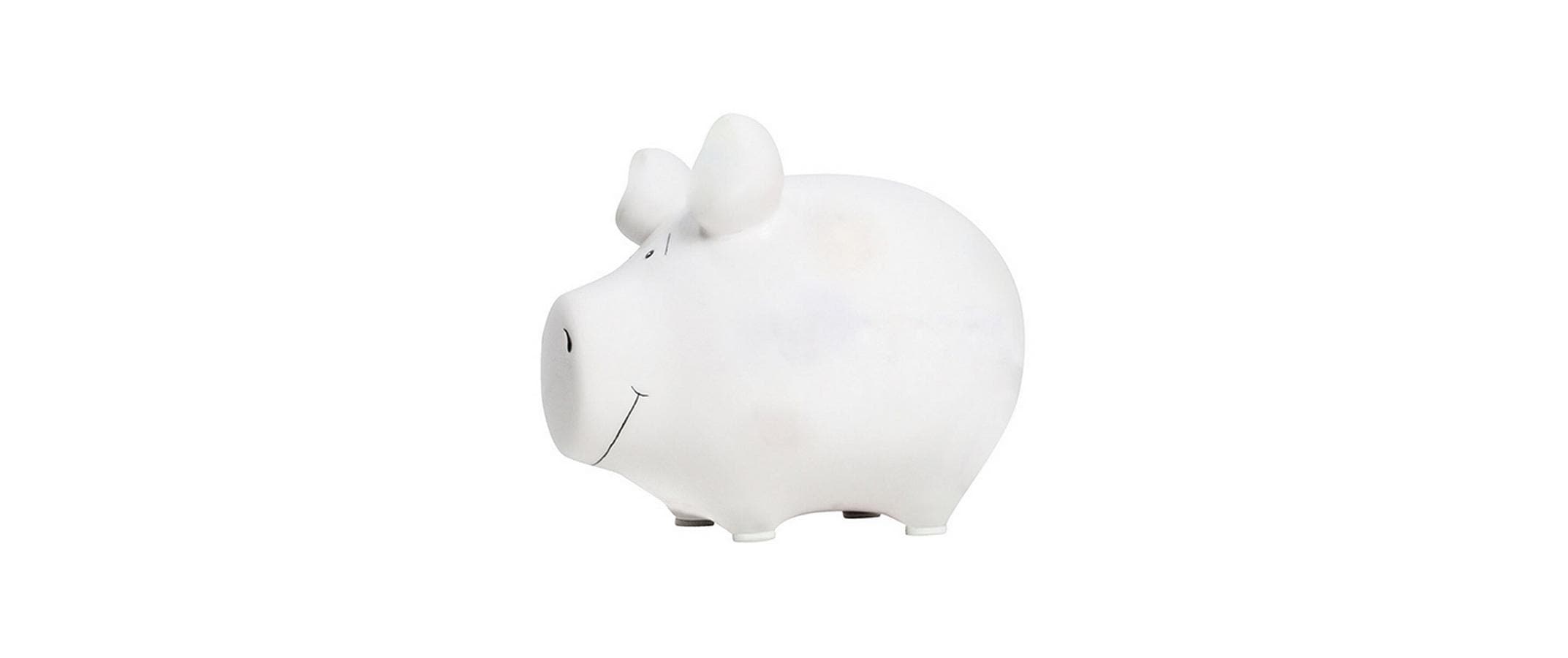 Sparschwein weiss 12.5x9x9cm