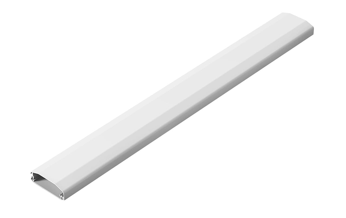 PureMounts Kabelkanal Aluminium mit 1x 40cm 3M Klebeband als Zubehör, 0,50m, weiss