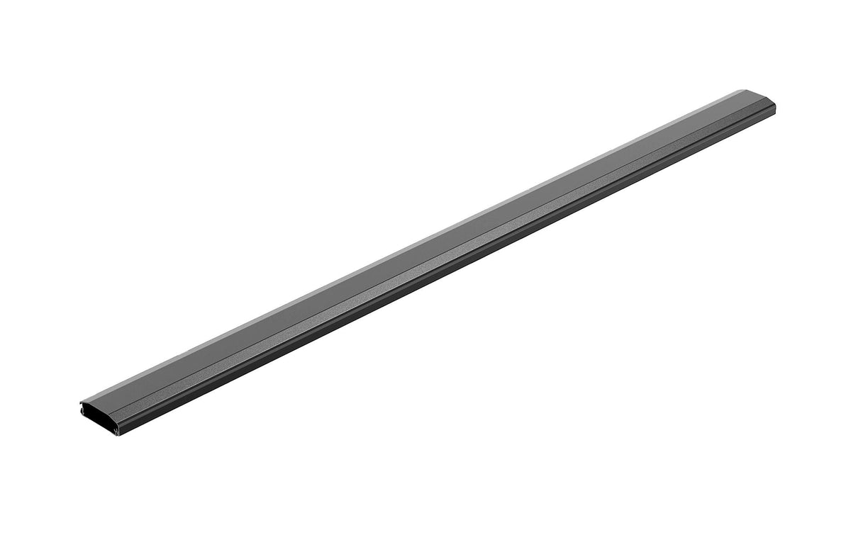 PureMounts Kabelkanal Aluminium mit 3x 30cm 3M Klebeband als Zubehör, 1,00m, schwarz