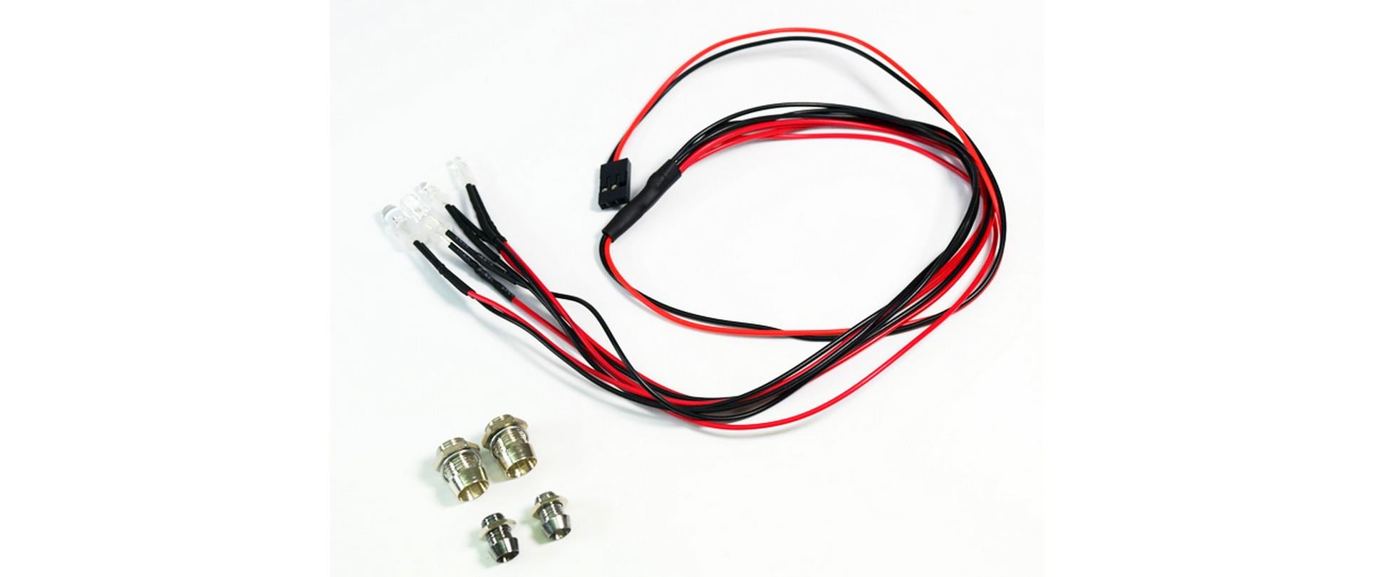 Absima 1:10 LED Set weiss/rot mit Alu-Halterung