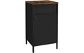 Songmics Kommode, Schwarz-Braun 42.5x40x76 cm (LxBxH), Holz, Stahl