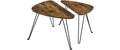 Vasagle Beistelltisch,Schwarz-Braun 60x38x47.5 cm (LxBxH), Holz, Stahl