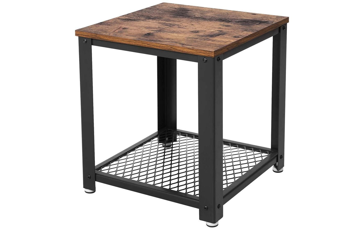 Vasagle Beistelltisch Industriall 45x45x55 cm (LxBxH), Holz, Stahl