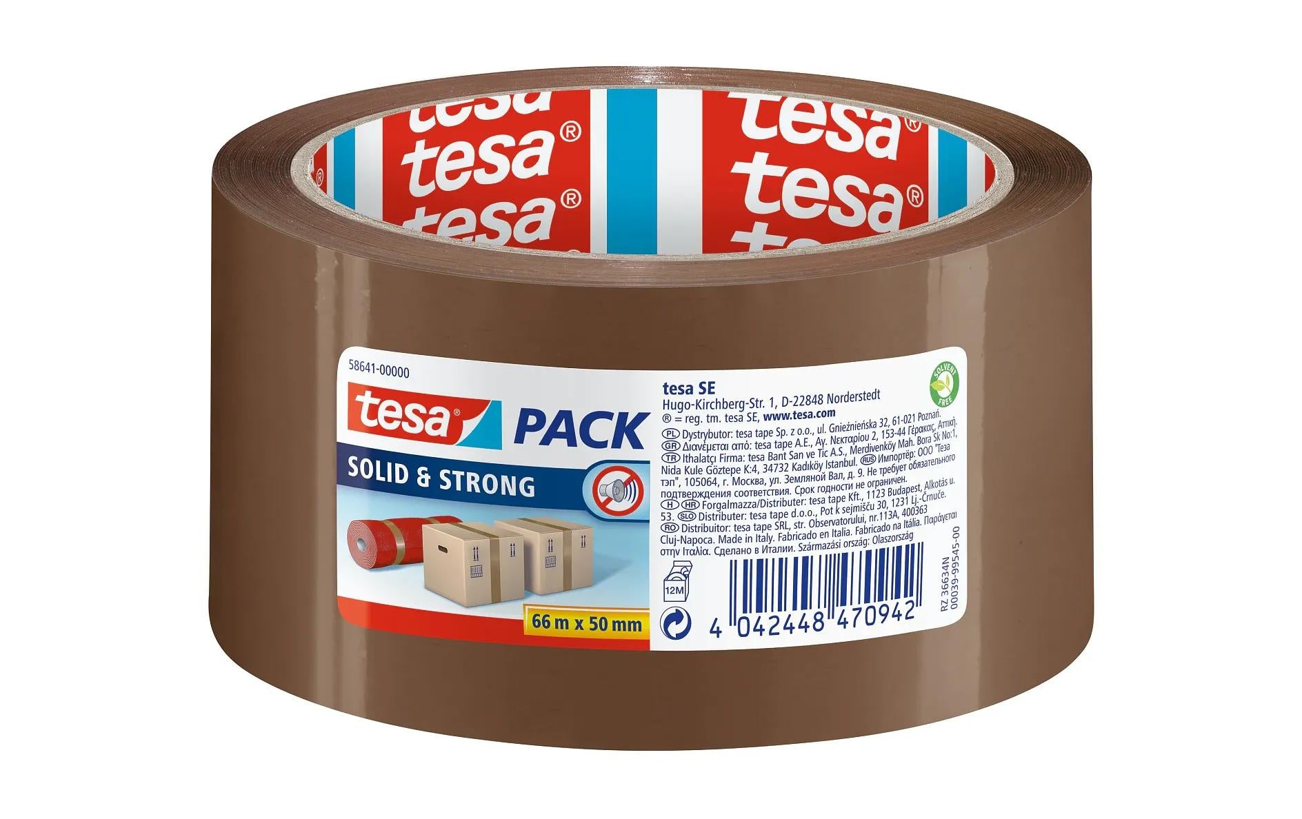 tesapack Solid & Strong 66mx50mm, braun