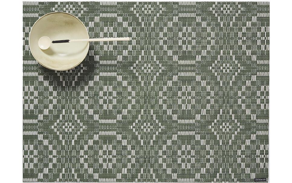 Chilewich Tischset Overshot 1 Stk thyme, 36 x 48 cm