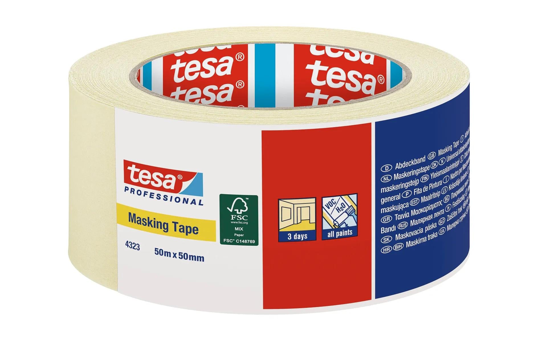 Kreppband 50m x 50mm, hellbeige