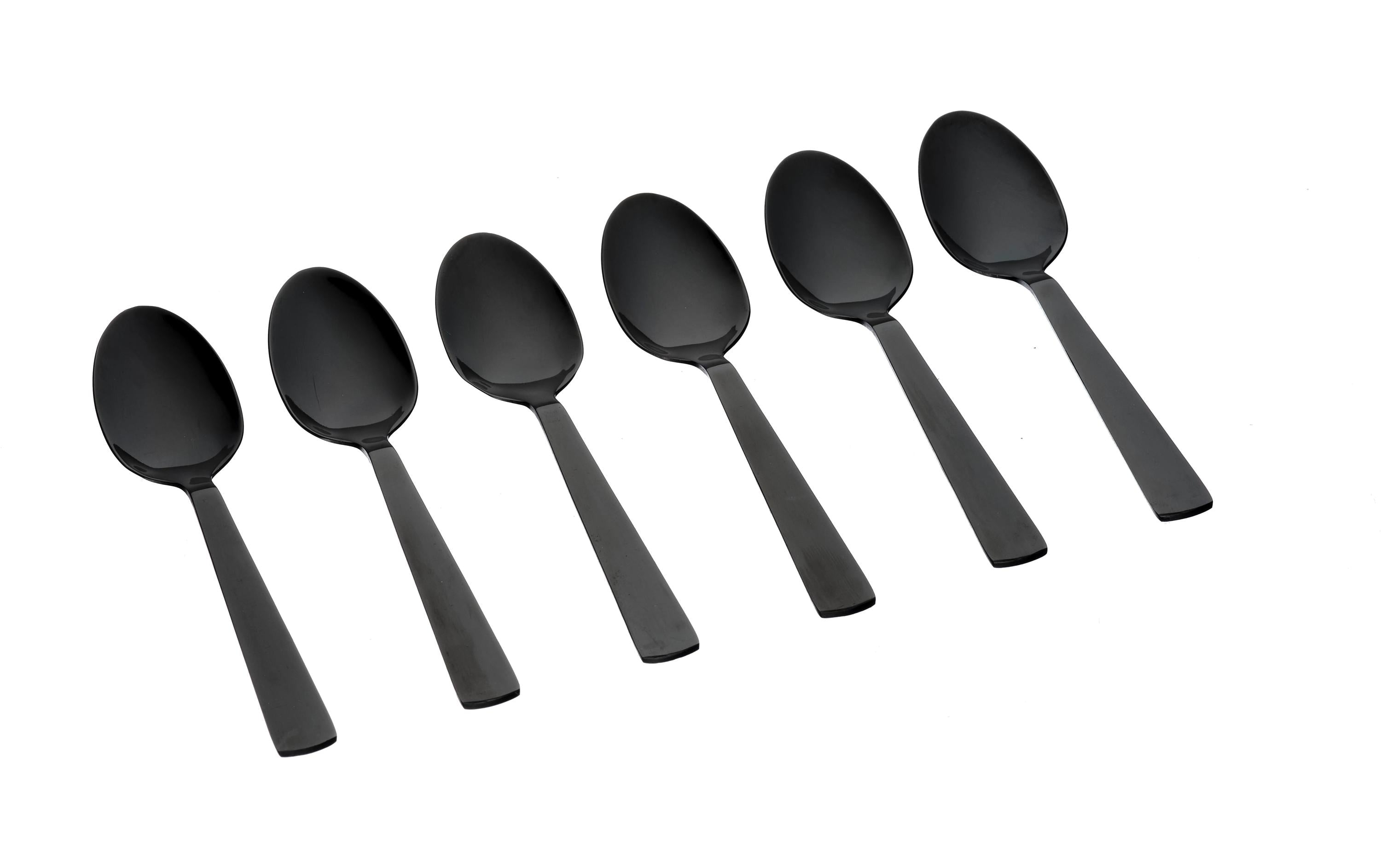 Björn kleine Löffel TELMO schwarz, 6 Stück