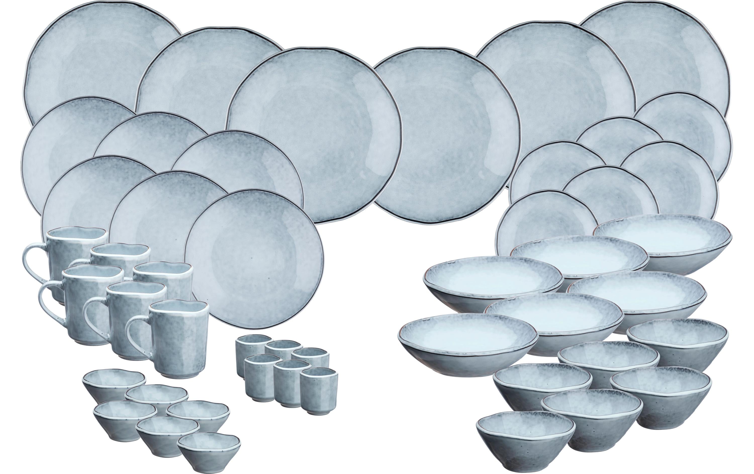 Björn komplettes Geschirrset CLOUD sturmgrau, 48-teilig